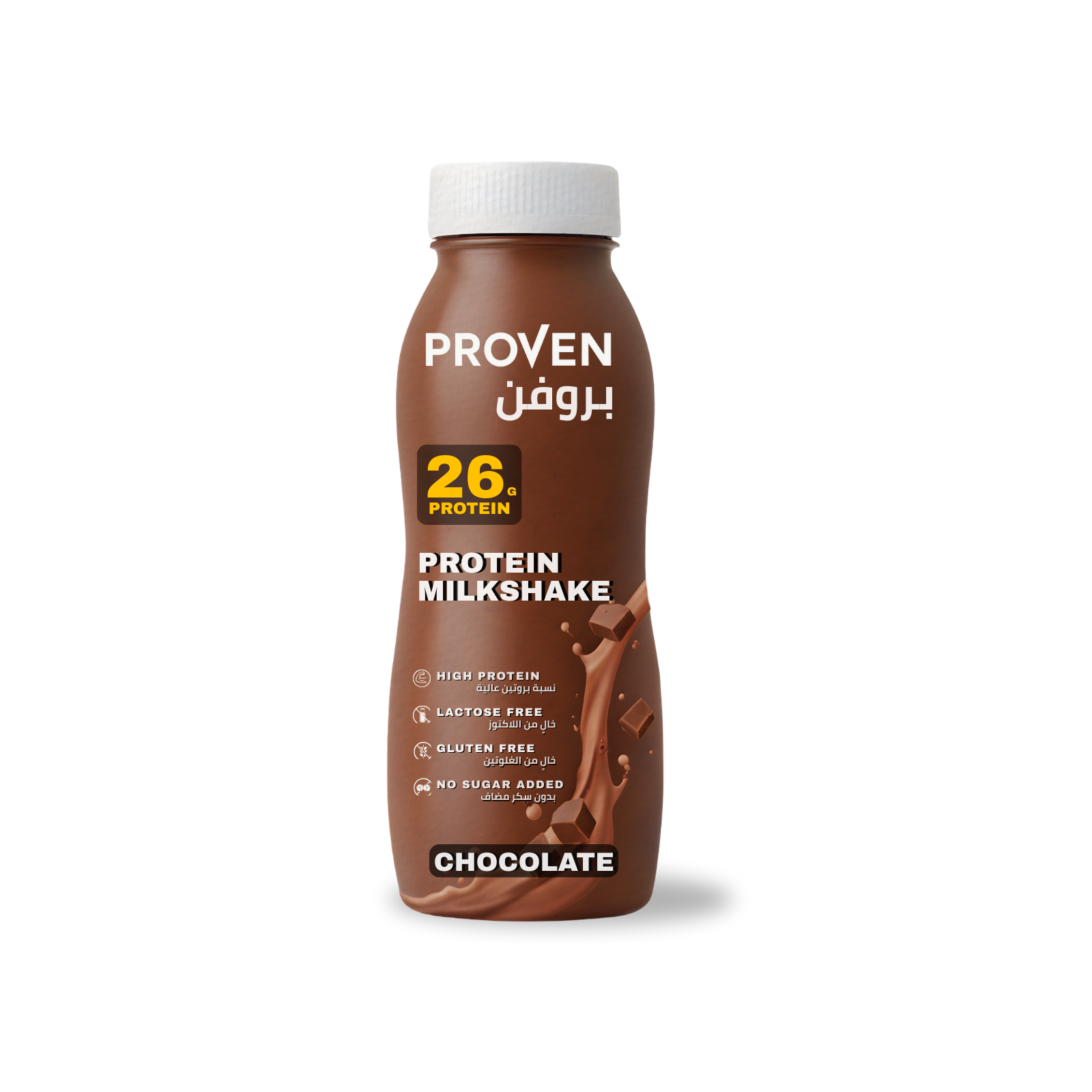 PROVEN Protein Milkshake – Chocolate , 26g Protein , No Sugar | 330 ml